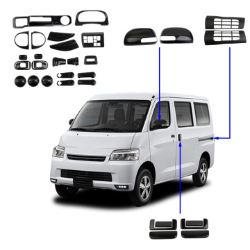 Carbon Fiber Style Decorative Covers for 2021-2024 Toyota Town Ace