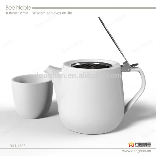 OEM and ODM ceramic top quality tea pot with stainless filter,