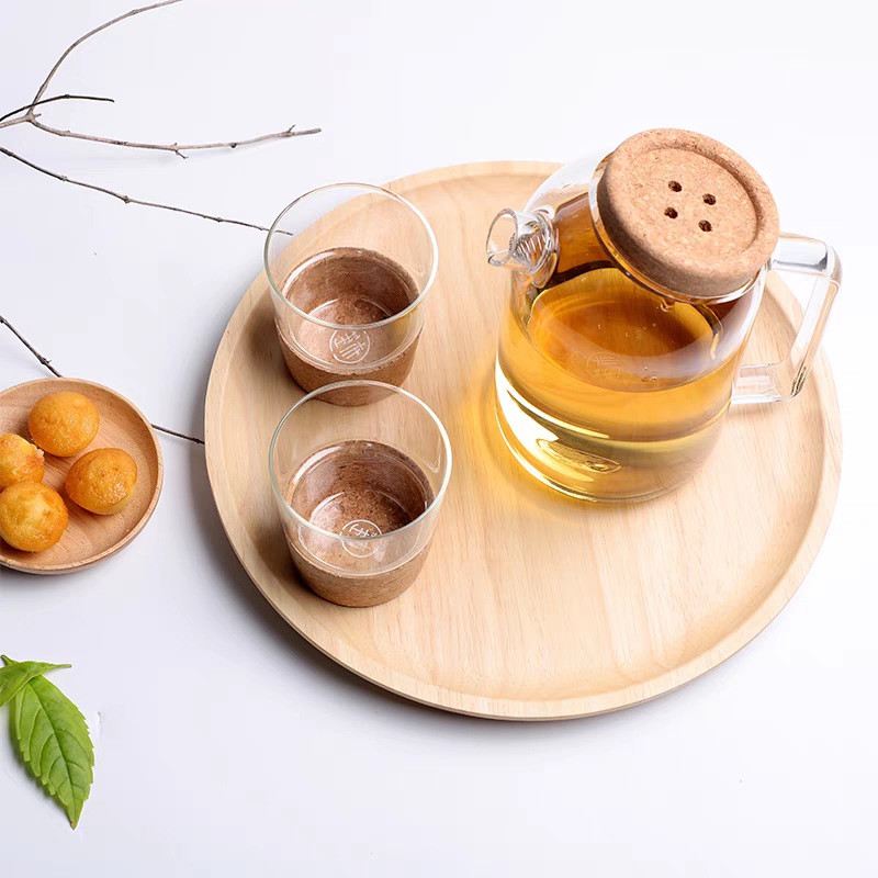 Wooden round plate