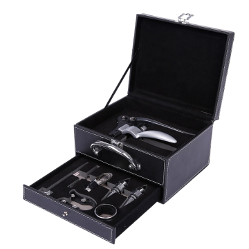 Luxury Wooden Box Wine Bottle Opener Gift Set - Wholesale Custom Options