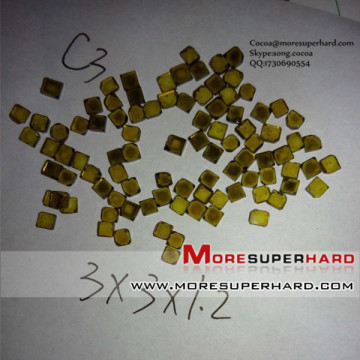 3*3*1.2 synthetic monocrystal diamond plate for cutting tools Cocoa@moresuperhard.com