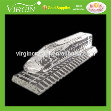 Wholesale clear crystal Magnetic levitation train model for souvenir gift