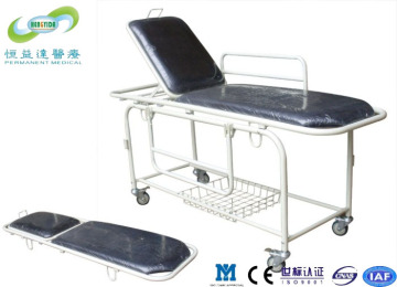 Hospital four castors emergency steel stretcher