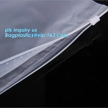 PP Flat Slider Zipper for PP Zipper Bag, Cloth package PE slider zip bag, Apparel Garment Clothing package PE slider zip bag