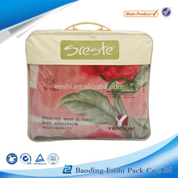 high quality customized transparent pvc blanket bag with zipper