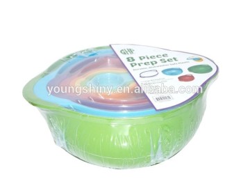 2015 hot sale high quality 8PC PP Mixing Bowl set