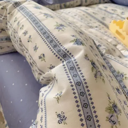 Rosemary Blue bed sheet cover bedding pillowcase set