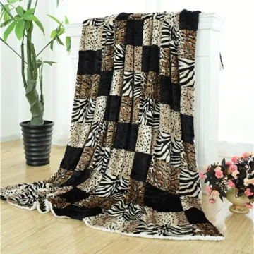 Plush lamb double blanket thickened small quilt throw blanket sherpa bed cover blankets for winter
