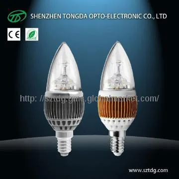 G40 3W LED Candle Lights with  Epistar High Power LEDs