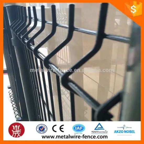 decorative galvanised weld wire mesh fencing with metal posts base