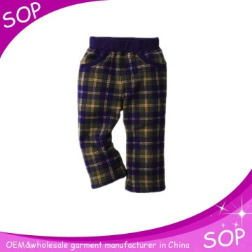 Kids clothes children trousers baby plaid pants winter wears clothing for toddlers