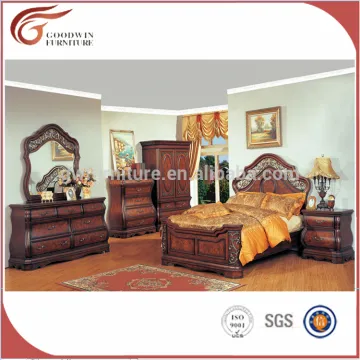 WA156 European modern style royal furniture antique gold bedroom sets