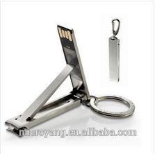Best seller Metal nail clipper customize logo USB flash drive 16gb