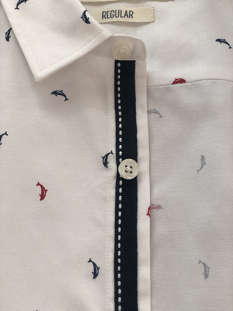 Inner placket tape shirt