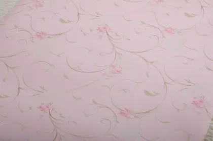 Pastoral Wallpaper As Embroidery , Dream Garden Pvc Flower Wallpaper