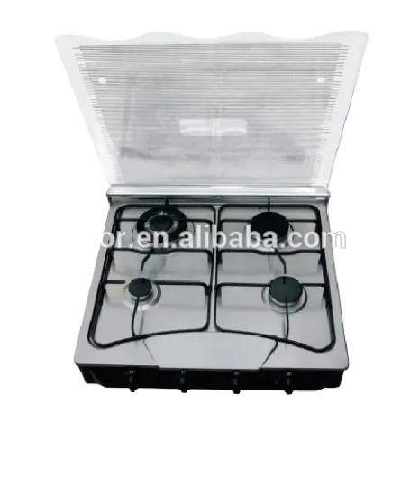 China Factory Kitchen Gas Cooker: 4 Burners Table Top Gas Stove with Lid