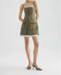 Handmade Tassel Edge Camisole Short Skirt