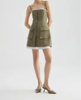 Handmade Tassel Edge Camisole Short Skirt