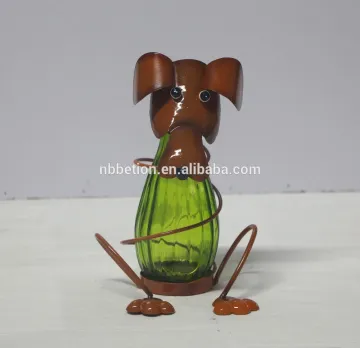 solar garden light metal dog garden solar light led metal animal garden light