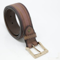 Men's Fashion Design Stitched Sawtooth Pattern Leather Belt