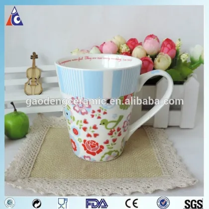 9OZ grid printing korea tea cup