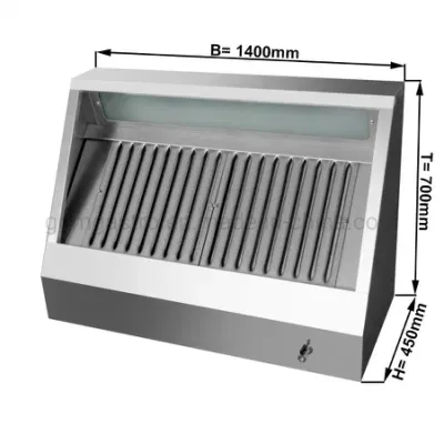 Commercial Kitchen Equipment Restaurant Supplies Wall Mounted Stainless Steel Range Hood