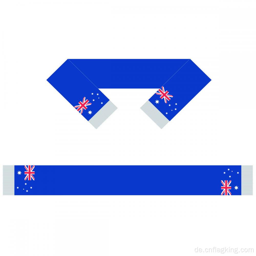 15 * 150 cm Australien Fußball Fans Schal Benutzerdefiniertes Logo WM 32 Teams Länder Thema Polyester Fußball Fans Schal
