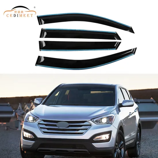 Rain Guard Window Visor for Santafe IX45 2013 - Acrylic Sun Visor and Wind Deflector