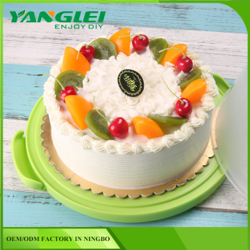 Plastic PP Round Cake Box Plastic Cake Carrier Container with YANGLEI