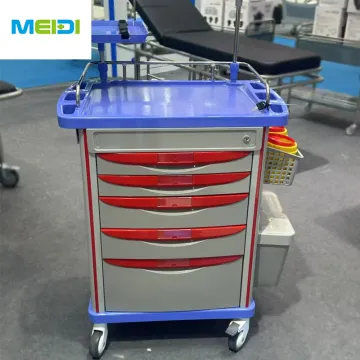 Multifunction ABS Plastic Hospital Anaesthesia Trolley Medical Medicine Emergency Trolley
