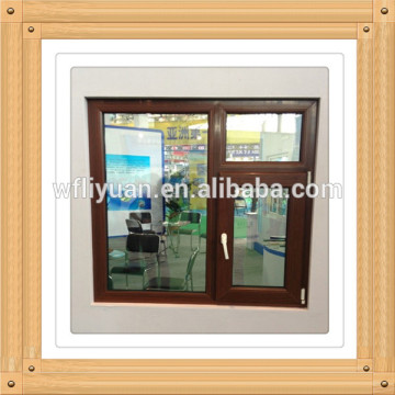pvc window with roller shutter/upvc window with interior blind/vinyl window