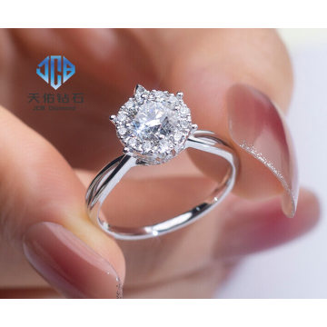 Hermosos anillos de diamantes de boda diamantes cultivados