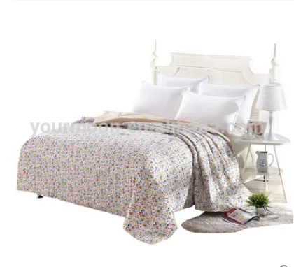 China factory high quality 100% cotton single summer quilt/thin comforter