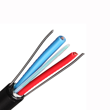 1-24 Core GYXTW Hybrid Outdoor Optical Fiber Cable with RV Electrical Cable 2*1.5MM²