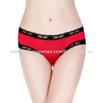 Newest Design Ladies' Panties, Made of Polyester and Spandex, Available in Various Sizes