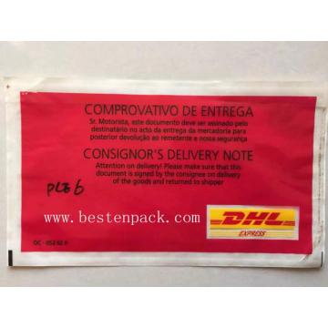 DHL different kind of Packing list envelope