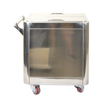 Stainless steel flour wagon with handle