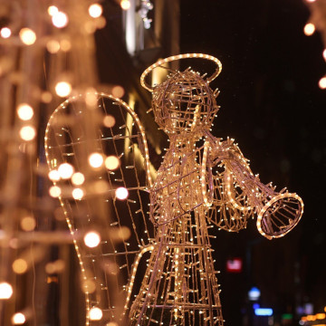 Custom Size Outdoor IP65 Waterproof Christmas Angel Lights for Holiday Park Garden Decor