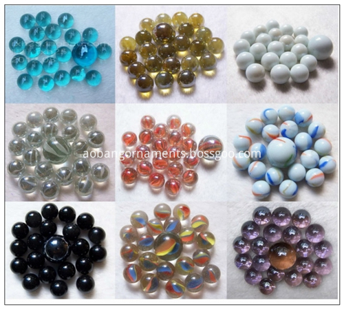 mixed glass marbles