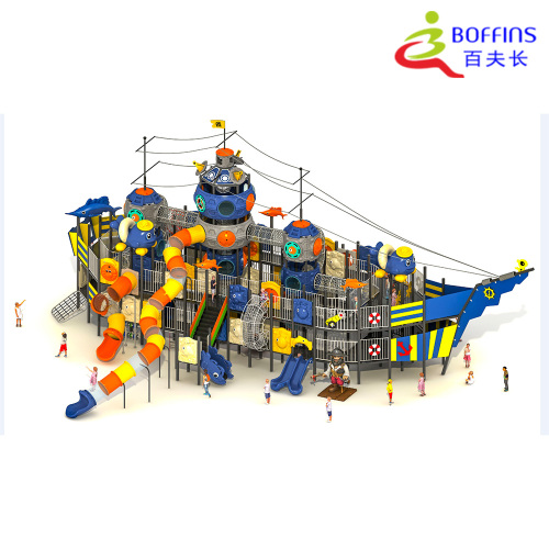 Taman Bermain Luar Ruangan Anak Mengatur Slide Petualangan Bahari