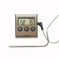 Digital Thermometer with Cook Alarm Stainless Steel