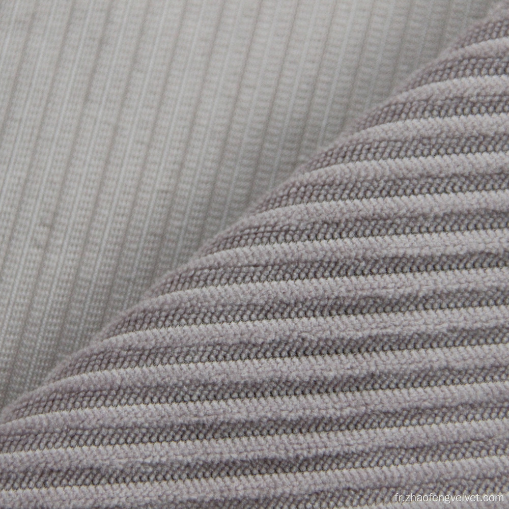 Tissue de velours en velours en velours en velours masculin à rayures en polyester