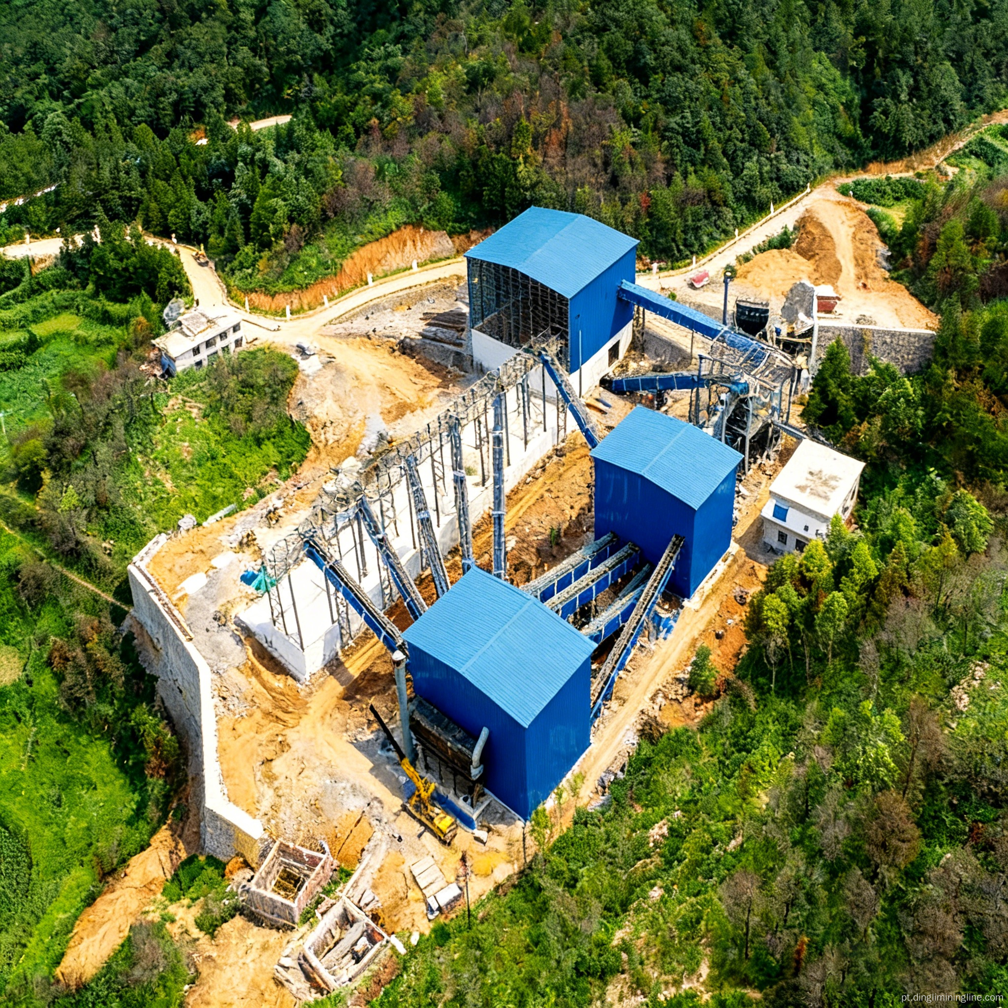 Sistema de britagem de pedra de alta capacidade para 1000 TPH