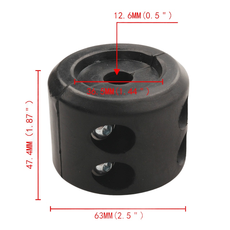 Black Universal Rubber Winch Cable Hook Stopper Line Saver for Cable Hook Stopper for Jeep KFI ATV UTV ATV-SCHS