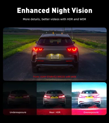 3 Channel Cabin View 4K Car DVR with WiFi and Night Vision