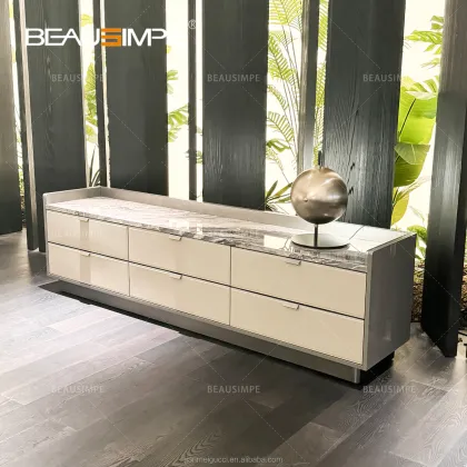 Minimalist Marble Tabletop TV Cabinet