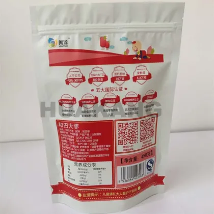 450g hetian dates packaging bag with ziplock