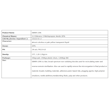 Biocide DBNPA CAS: 10222-01-2