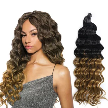Wholesale Synthetic braiding hair Ocean wave Crochet Hair Extension for Women