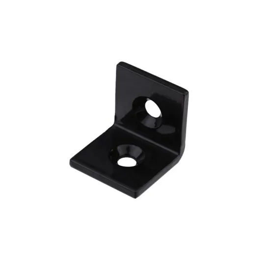 Gold Supplier Steel Black Right Angle Brackets 20x20 30x30 40x40 - 320.02/03/04